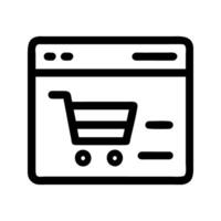 E-commerce cart symbol icon. Cart icon supporting online shopping experience. vector