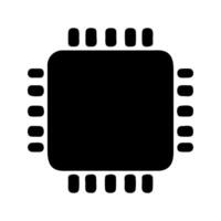 Circuit chip technology device icon. Chip with circuit lines supporting tech innovation. vector