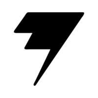 Lightning bolt energy symbol icon. Lightning with lines indicating power surge. vector
