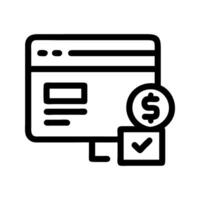 Payment gateway symbol icon. Card with checkmark ensuring secure transactions. vector