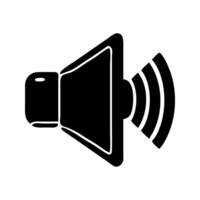 Speaker sound volume output icon. Speaker with waves providing sound output. vector