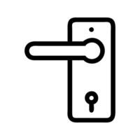 Door handle access symbol icon. Handle indicating entry security control. vector