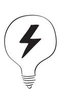 lightbulb lamp innovation drawing black color element technology creativity bright business energy power glowing invention imagination lightbulb lamp fuel power generation saving ecology strategy save vector
