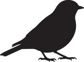 A black silhouette of a bird on a white background vector