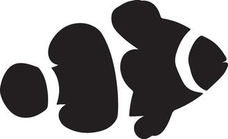 An image of a black and white clown fish vector