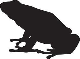 Frog silhouette on white background vector