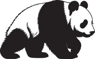 Panda bear silhouette on a white background vector