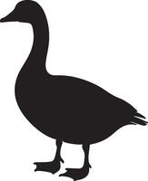 A silhouette of a goose on a white background vector