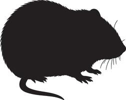 A rat silhouette on a white background vector