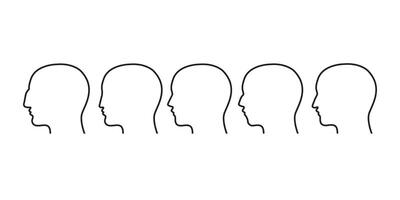 A man's profile. Illustration of nose shape vector