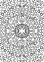Adult Mandala Coloring Page vector