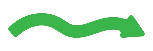 Green Arrow icon. green arrow icon on white background. flat style. arrow icon for your web site design, logo, app, UI. curved arrow sign. vector