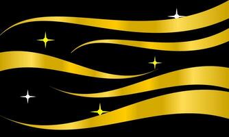 Golden Curves Design With Dark Background vector