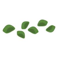 sliced of spring onion element vector