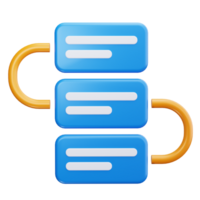 Three blue rectangular blocks with white lines and two yellow curved blocks. png