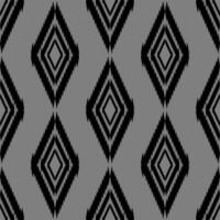 black gray ikat Ethnic fabric pattern Designed from geometric shapes Ethnic Asian style fabric pattern Used for home decoration, carpet work, vector