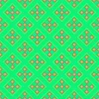 green asian Ethnic fabric pattern Designed from geometric shapes Ethnic Asian style fabric pattern Used for home decoration, carpet work, vector