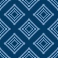 blue monochrome Ethnic fabric pattern Designed from geometric shapes Ethnic Asian style fabric pattern Used for home decoration, carpet work, vector