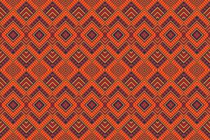 carpet Ethnic fabric pattern Designed from geometric shapes Ethnic Asian style fabric pattern Used for home decoration, carpet work, vector