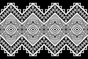 geometric Ethnic fabric pattern Designed from geometric shapes Ethnic Asian style fabric pattern Used for home decoration, carpet work, vector
