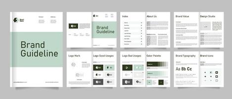 Brand Guideline Presentation template. Brand Strategy Guideline Layout. Brand Identity Guideline vector