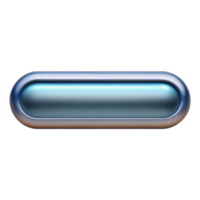 A sleek, elongated blue button with a glossy finish, suitable for modern digital interfaces. png