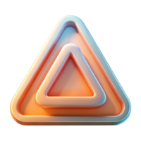 Stylized 3D triangular shapes with a soft gradient, exuding a modern and minimalist aesthetic. png