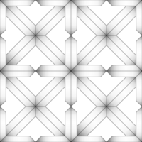 Seamless Geometric Abstract Pattern with 3D Overlapping Lines in Monochrome transparent background. png
