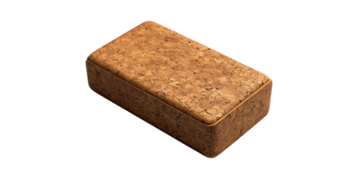Rectangular Cork Yoga Block For Stability And Support In Exercise Routines Isolated On Transparent Background png