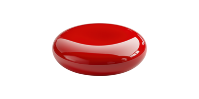 Red Glossy Button. Symbol Of Activation, Alert, Or Emergency Isolated On Transparent Background png