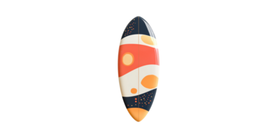 Colorful Surfboard With Abstract Design. Vibrant Patterns For Surfing Enthusiasts Isolated On Transparent Background png