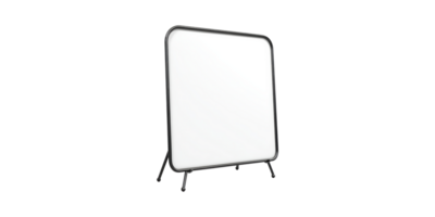 Portable Whiteboard With Metal Frame And Stand. Ideal For Office Presentations And Educational Use Isolated On Transparent Background png
