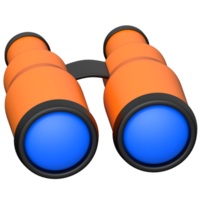 Binoculars 3D icon on transparent background png