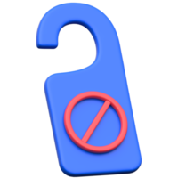 hacer no molestar 3d icono en transparente antecedentes png