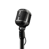 a microphone on a stand on a transparent background png