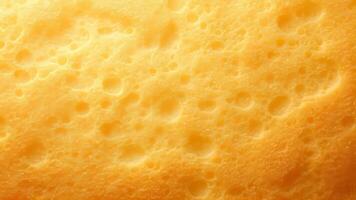 Macro shot of a light yellow, holey sponge material photo