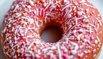 close up of a doughnut hole coated in sugar photo