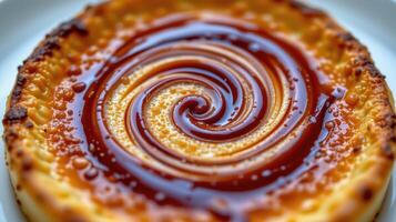 closeup of caramel swirl photo