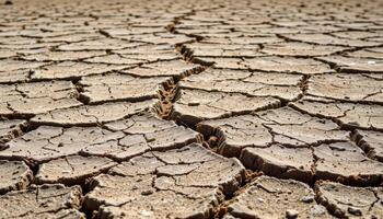 a cracked, dry lake bed showing patterns from ancient water levels. photo