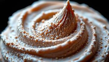 close up of tiny air bubbles in mousse photo