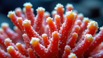close up of coral polyp tips photo