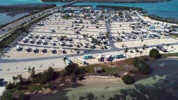 High Angle of Trailer Park in Key West Florida United States. Awesome Cinematic. video