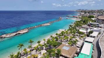 Beautiful Curacao Skyline in Willemstad Netherlands in Curacao . Famous Background. video