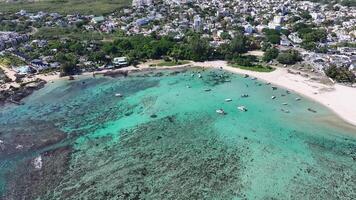 High Angle of Flic en Flac in Port Louis Mauritius Island in Mauritius . Stunning Landscape. video