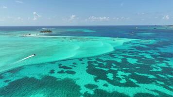 Above view of San Andres Skyline in San Andres Caribbean Island in Colombia. Stunning Landscape. video