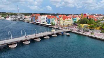 Awesome Downtown Punda in Otrobanda Willemstad in Curacao . Beautiful Cinematic. video