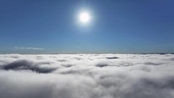 High Angle of Foggy Morning in divine light blurry in Brazil . Beautiful Scenery. video
