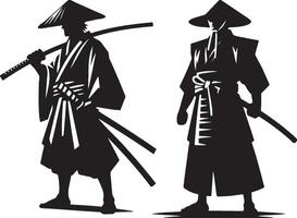 Japanese Samurai Illustration. vector