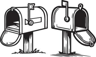 Retro Mailbox Illustration. vector