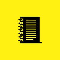 Notebook Icon. Minimalist Spiral Notepad Design vector